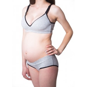 Комплект белья бюстгалтер для кормления и трусы Серый 3068